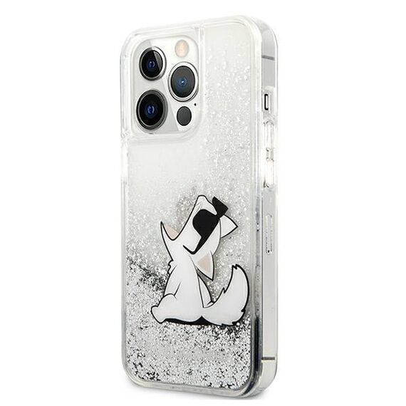 Karl Lagerfeld Liquid Glitter Choupette Fun case for iPhone 13 Pro Max 6.7" - silver - Uncategorized Cases (2) - Cases - Techbox