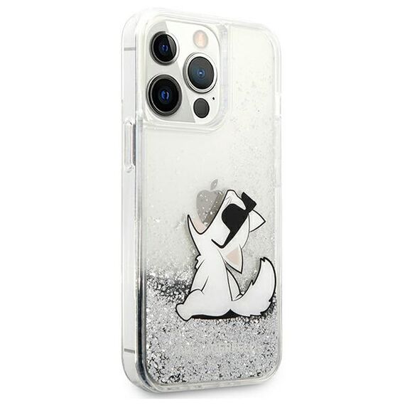 Karl Lagerfeld Liquid Glitter Choupette Fun case for iPhone 13 Pro Max 6.7" - silver - Uncategorized Cases (2) - Cases - Techbox