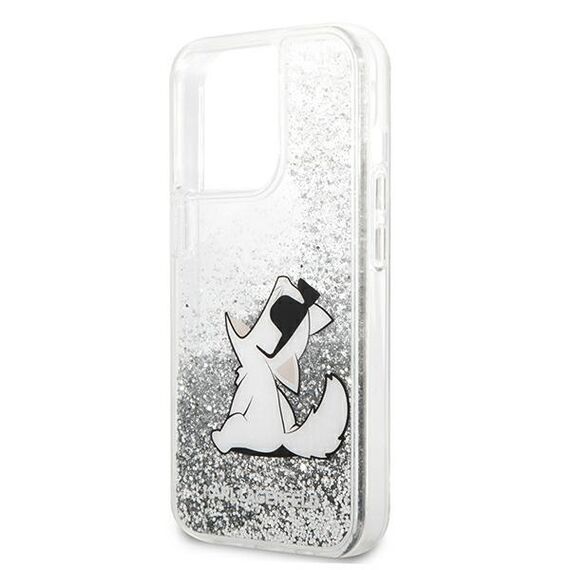 Karl Lagerfeld Liquid Glitter Choupette Fun case for iPhone 13 Pro Max 6.7" - silver - Uncategorized Cases (2) - Cases - Techbox