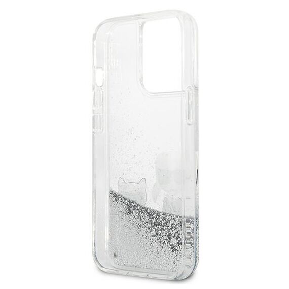 Karl Lagerfeld Liquid Glitter Karl&amp;Choupette case for iPhone 13 Pro Max 6.7" - silver - Uncategorized Cases (2) - Cases - Techbox
