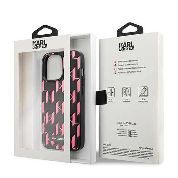Karl Lagerfeld Monogram Plaque iPhone 13 Pro / 13 6.1" Case - Pink | Techbox
