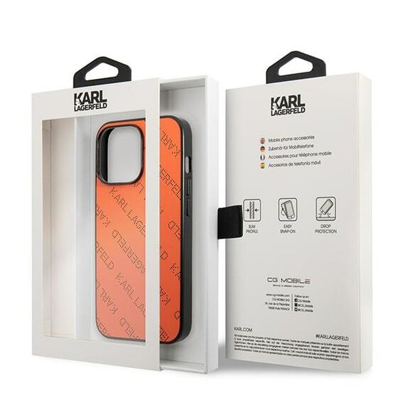 Karl Lagerfeld Perforated Allover Case for iPhone 13 Pro / 13 6.1" - Orange - Uncategorized Cases (2) - Cases - Techbox