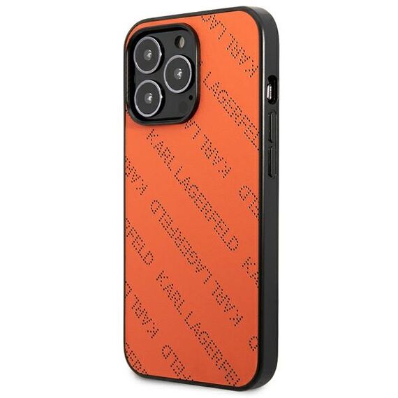 Karl Lagerfeld Perforated Allover iPhone 13 Pro Max 6.7" Case - Orange | Techbox