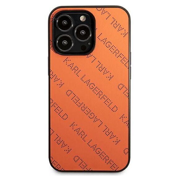 Karl Lagerfeld Perforated Allover iPhone 13 Pro Max 6.7" Case - Orange | Techbox
