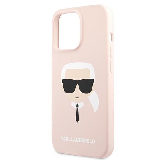 Karl Lagerfeld Silicone Karl`s Head Case for iPhone 13 Pro / 13 6.1" - Light Pink | Techbox