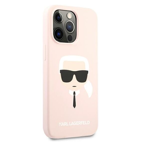 Karl Lagerfeld Silicone Karl`s Head Case for iPhone 13 Pro Max 6.7" - Light Pink | Techbox