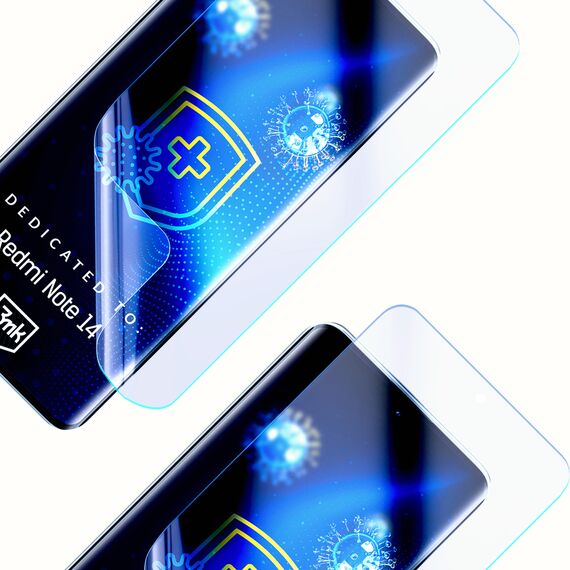 Antibacterial protective film 3mk SilverProtection+ for Xiaomi Redmi Note 14 4G