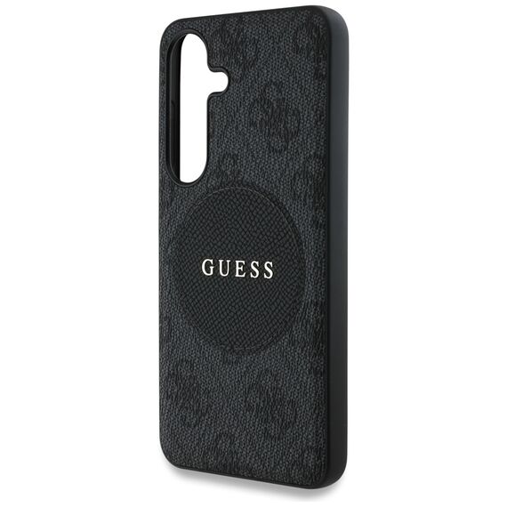 Guess 4G Round Patch Classic Logo MagSafe case for Samsung Galaxy S25 Plus black | Techbox