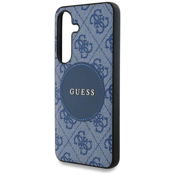 Guess 4G Round Patch Classic Logo MagSafe case for Samsung Galaxy S25 Plus blue | Techbox