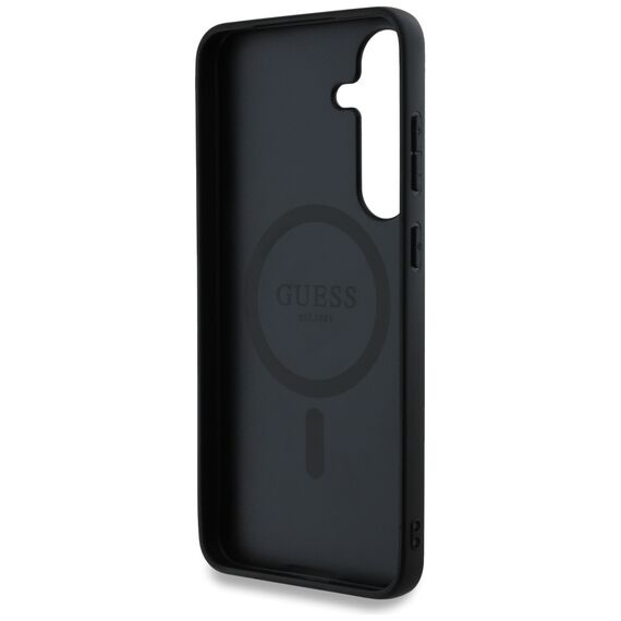 Guess 4G Round Patch Classic Logo MagSafe Case for Samsung Galaxy S25 Plus Brown | Techbox