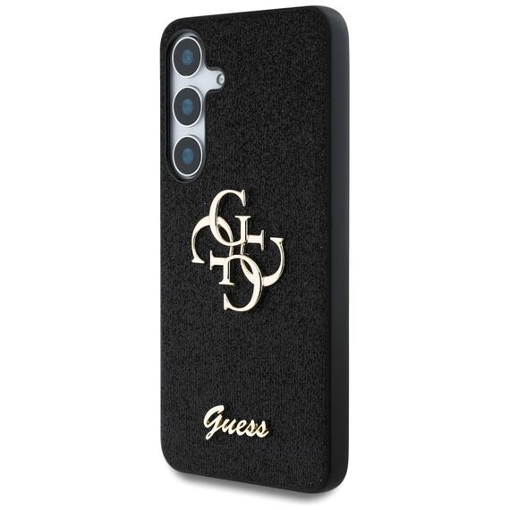 Guess Fixed Glitter Big 4G Metal Logo case for Samsung Galaxy S25 Plus black | Techbox