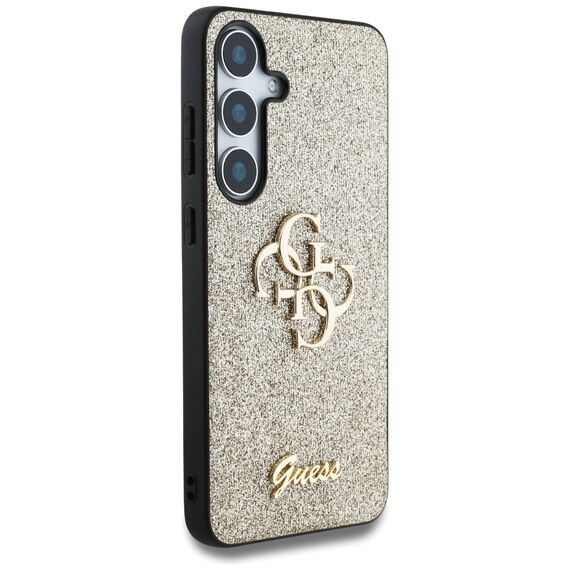 Guess Fixed Glitter Big 4G Metal Logo case for Samsung Galaxy S25 Plus gold | Techbox