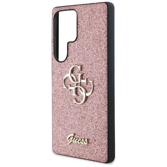 Guess Fixed Glitter Big 4G Metal Logo Case for Samsung Galaxy S25 Ultra Pink - Samsung Cases - Cases - Techbox