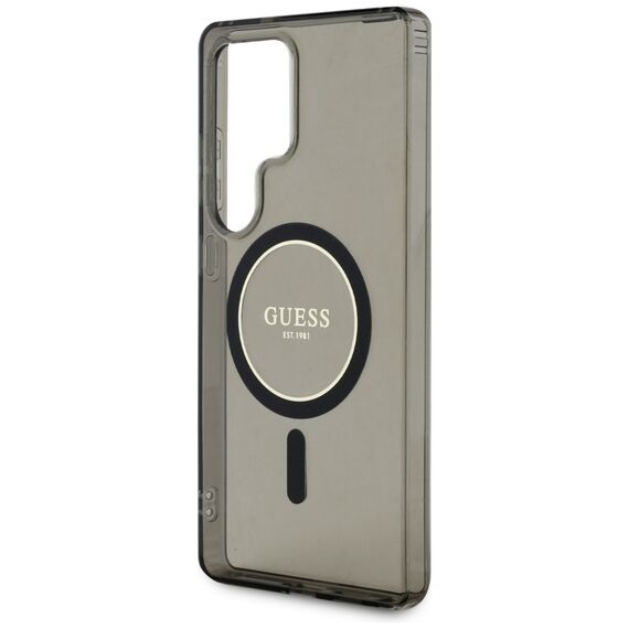 Guess Glitter Circle Classic Logo MagSafe case for Samsung Galaxy S25 Ultra black - Samsung Cases - Cases - Techbox
