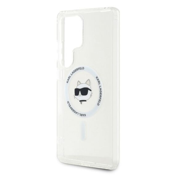Case Karl Lagerfeld Button Choupette Head Printed Logo MagSafe Samsung Galaxy S25 Ultra white | Techbox
