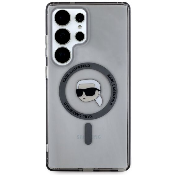 Case Karl Lagerfeld Button Karl Head Printed Logo MagSafe Samsung Galaxy S25 Ultra black | Techbox