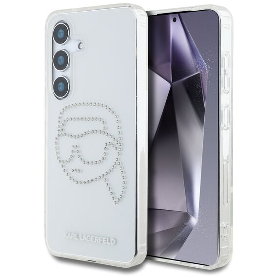 Case Karl Lagerfeld Rhinestones Karl Head Logo Samsung Galaxy S25 transparent - Samsung Cases - Cases - Techbox