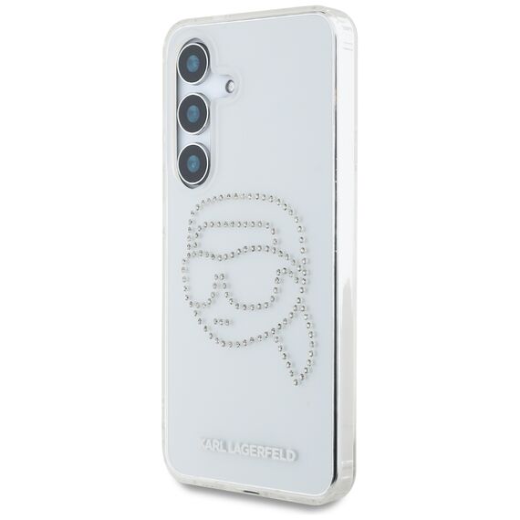 Case Karl Lagerfeld Rhinestones Karl Head Logo Samsung Galaxy S25 transparent - Samsung Cases - Cases - Techbox