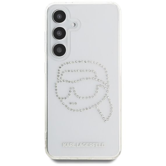 Case Karl Lagerfeld Rhinestones Karl Head Logo Samsung Galaxy S25 transparent - Samsung Cases - Cases - Techbox