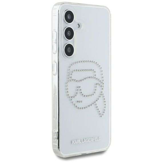 Case Karl Lagerfeld Rhinestones Karl Head Logo Samsung Galaxy S25 transparent - Samsung Cases - Cases - Techbox