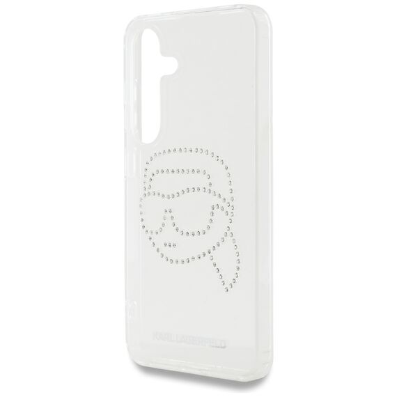 Case Karl Lagerfeld Rhinestones Karl Head Logo Samsung Galaxy S25 transparent - Samsung Cases - Cases - Techbox