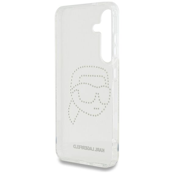 Case Karl Lagerfeld Rhinestones Karl Head Logo Samsung Galaxy S25 transparent - Samsung Cases - Cases - Techbox
