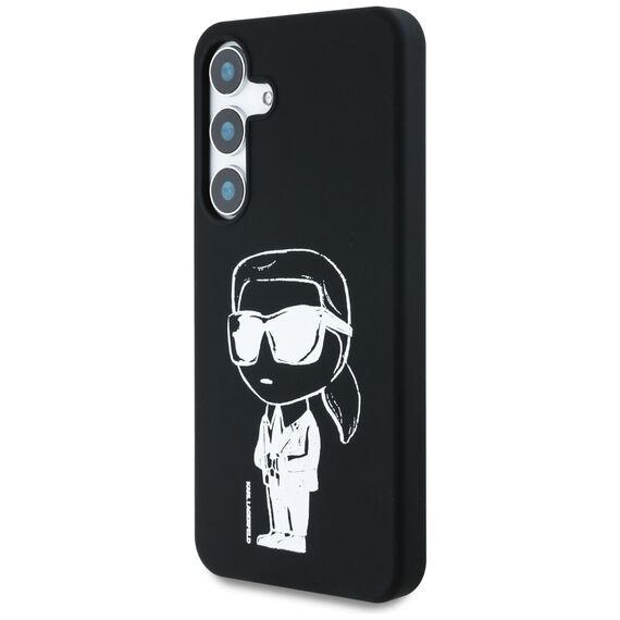 Case Karl Lagerfeld Silicone Graffiti Ikonik Printed Logo MagSafe Samsung Galaxy S25 black | Techbox
