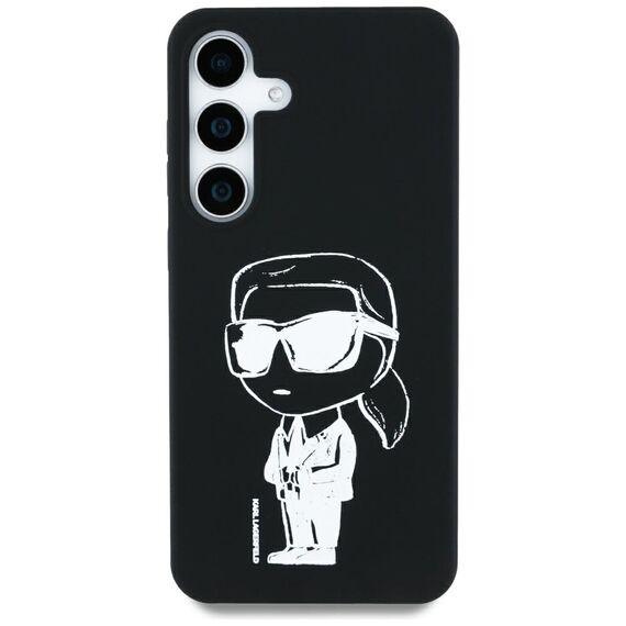 Case Karl Lagerfeld Silicone Graffiti Ikonik Printed Logo MagSafe Samsung Galaxy S25 black | Techbox