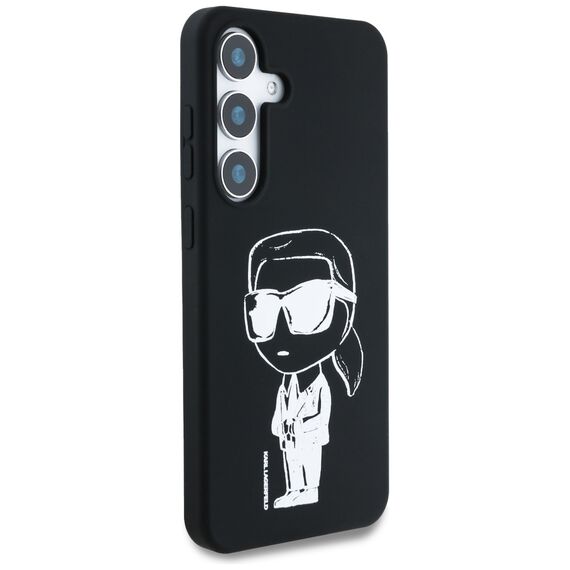 Case Karl Lagerfeld Silicone Graffiti Ikonik Printed Logo MagSafe Samsung Galaxy S25 black | Techbox