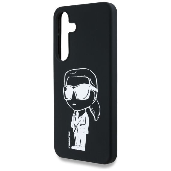 Case Karl Lagerfeld Silicone Graffiti Ikonik Printed Logo MagSafe Samsung Galaxy S25 black | Techbox