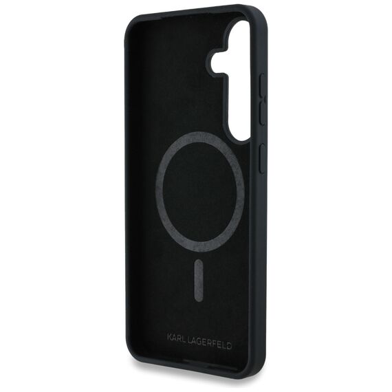 Case Karl Lagerfeld Silicone Graffiti Ikonik Printed Logo MagSafe Samsung Galaxy S25 black | Techbox