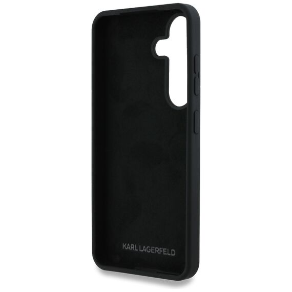 Case Karl Lagerfeld Silicone Metal Signature Logo Samsung Galaxy S25 black - Uncategorized Cases (2) - Cases - Techbox