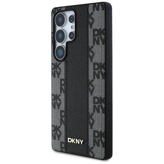 DKNY Leather Checkered Pattern MagSafe Case for Samsung Galaxy S25 Ultra Black - Samsung Cases - Cases - Techbox