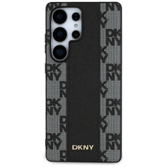 DKNY Leather Checkered Pattern MagSafe Case for Samsung Galaxy S25 Ultra Black - Samsung Cases - Cases - Techbox