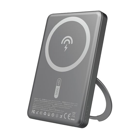 Dudao K28S 20W PD 5000mAh Powerbank with MagSafe and Stand - Gray | Techbox