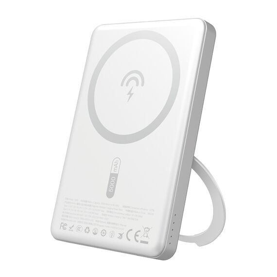 Dudao K28S 20W PD 5000mAh Powerbank with MagSafe and Stand - Silver | Techbox