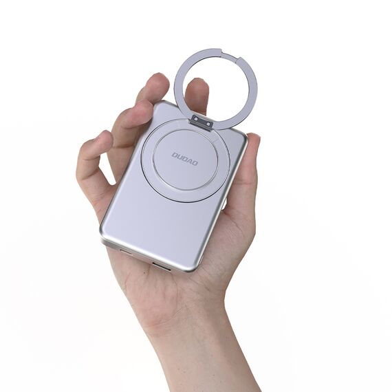 Dudao K28S 20W PD 5000mAh Powerbank with MagSafe and Stand - Silver | Techbox