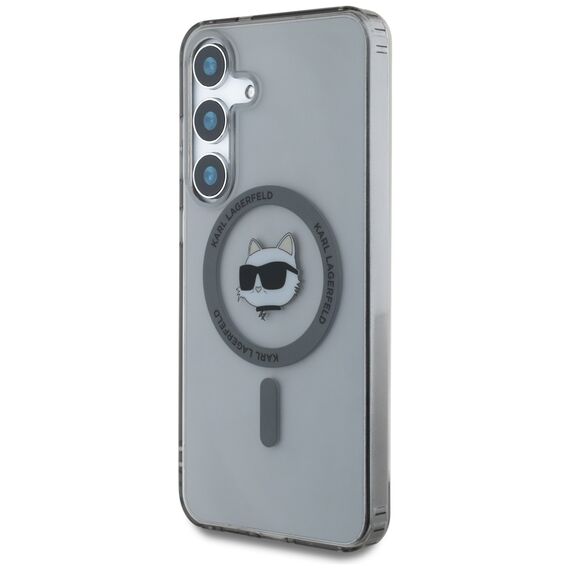 Karl Lagerfeld Button Choupette Head Printed Logo MagSafe Samsung Galaxy S25 case black | Techbox