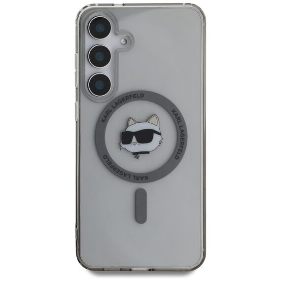 Karl Lagerfeld Button Choupette Head Printed Logo MagSafe Samsung Galaxy S25 case black | Techbox
