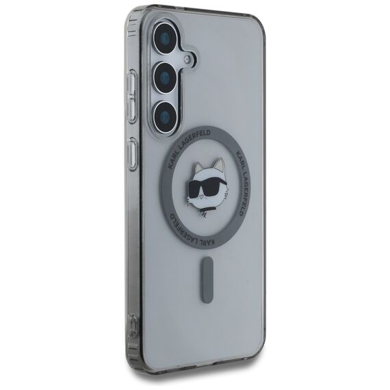 Karl Lagerfeld Button Choupette Head Printed Logo MagSafe Samsung Galaxy S25 case black | Techbox