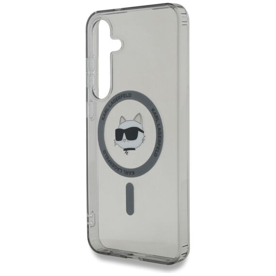 Karl Lagerfeld Button Choupette Head Printed Logo MagSafe Samsung Galaxy S25 case black | Techbox