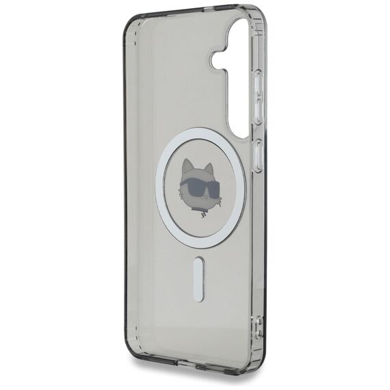 Karl Lagerfeld Button Choupette Head Printed Logo MagSafe Samsung Galaxy S25 case black | Techbox