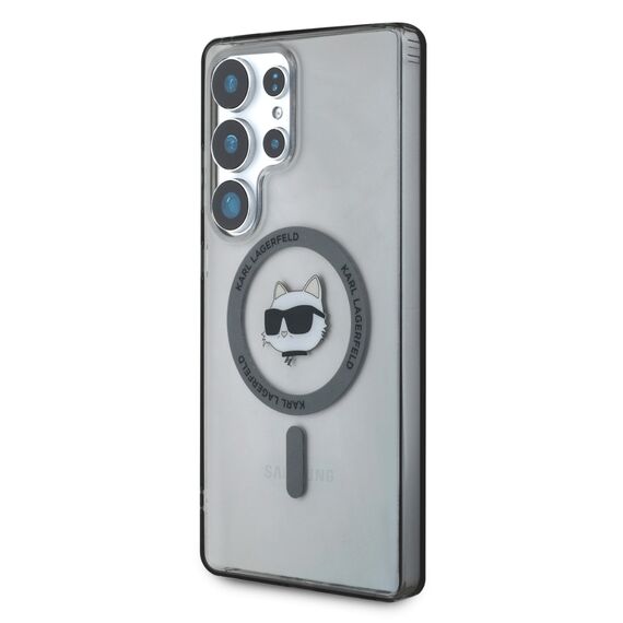 Karl Lagerfeld Button Choupette Head Printed Logo MagSafe Samsung Galaxy S25 Ultra case black | Techbox