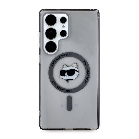 Karl Lagerfeld Button Choupette Head Printed Logo MagSafe Samsung Galaxy S25 Ultra case black | Techbox