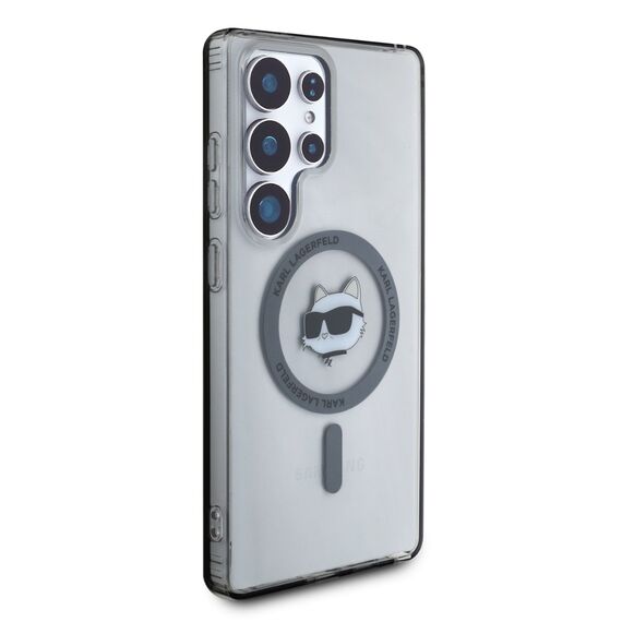 Karl Lagerfeld Button Choupette Head Printed Logo MagSafe Samsung Galaxy S25 Ultra case black | Techbox
