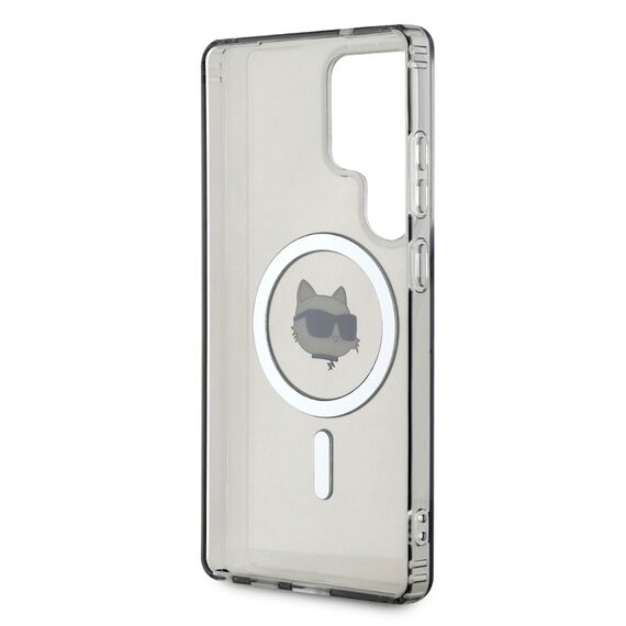 Karl Lagerfeld Button Choupette Head Printed Logo MagSafe Samsung Galaxy S25 Ultra case black | Techbox