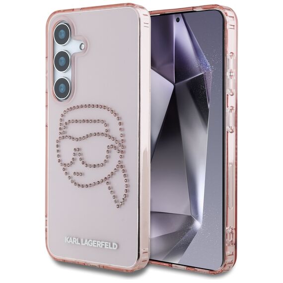 Karl Lagerfeld Rhinestones K. Head Logo Samsung Galaxy S25 Case Pink - Samsung Cases - Cases - Techbox