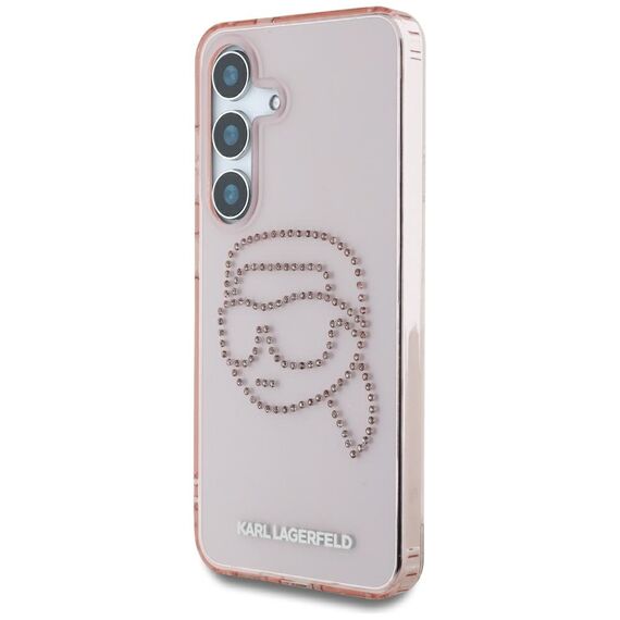 Karl Lagerfeld Rhinestones K. Head Logo Samsung Galaxy S25 Case Pink - Samsung Cases - Cases - Techbox