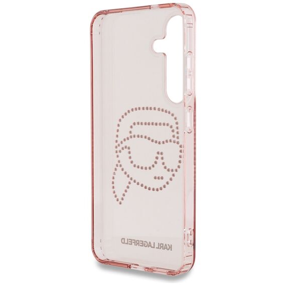 Karl Lagerfeld Rhinestones K. Head Logo Samsung Galaxy S25 Case Pink - Samsung Cases - Cases - Techbox