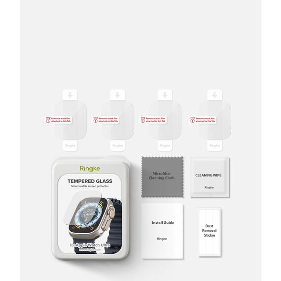 Ringke ID FC Glass 4-pack tempered glass for Apple Watch Ultra 1 / 2 (49 mm) | Techbox